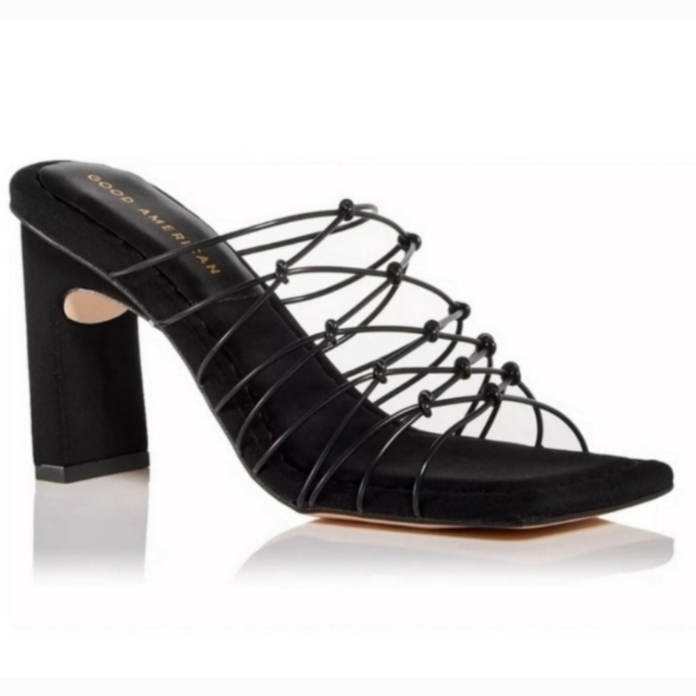Good American Neoprene black heels woman’s size 9